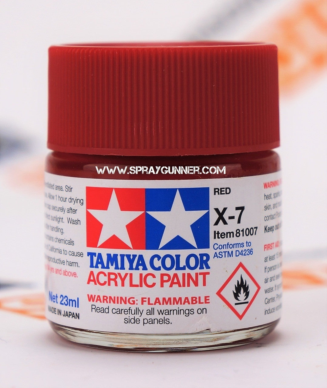 Tamiya Acrylic Model Paints: Red (X-7)