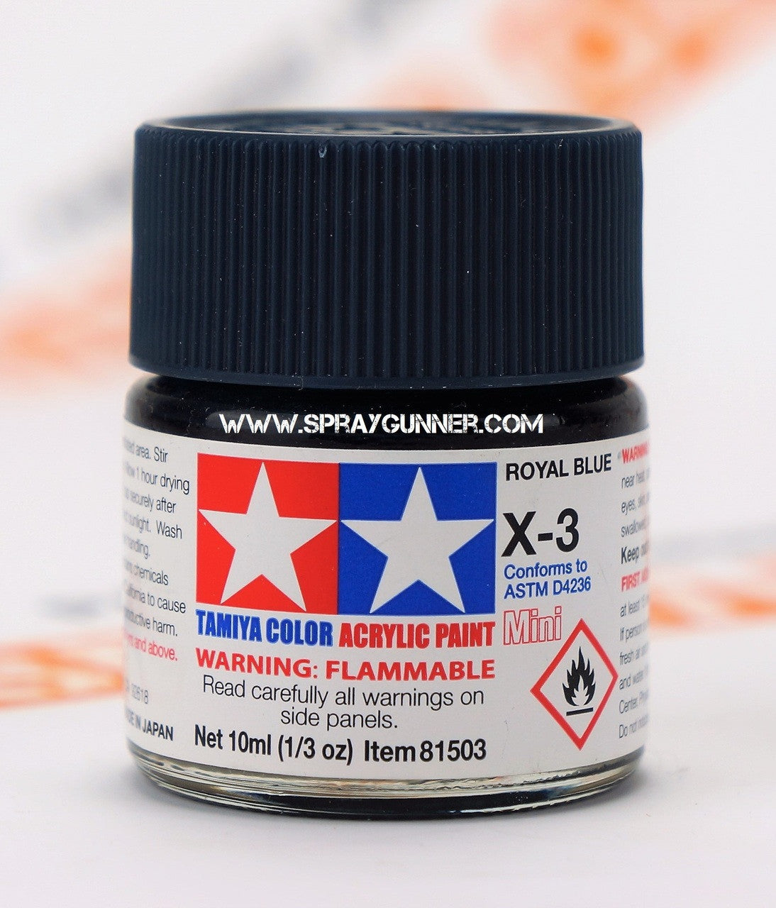 Tamiya Acrylic Model Paints: Royal Blue (X-3)