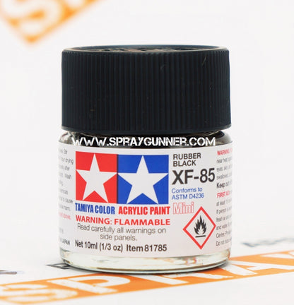 Tamiya Acrylic Model Paints: Rubber Black (XF-85)