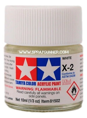 Pinturas acrílicas Tamiya para modelos: Blanco (X-2)