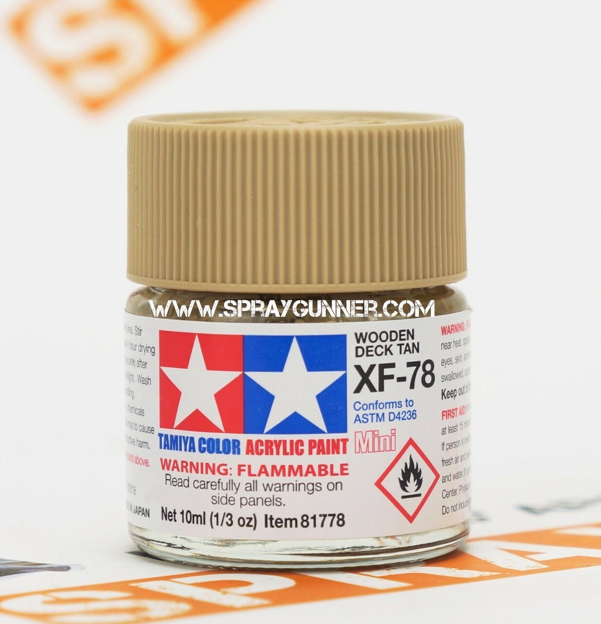 Tamiya Acrylic Model Paints: Wooden Deck Tan (XF-78)