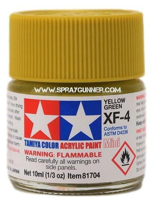 Pinturas acrílicas Tamiya para modelos: Amarillo Verde (XF-4)