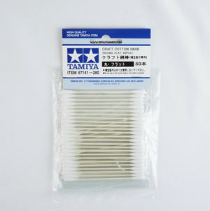 Tamiya Craft Cotton Swabs (Round, Flat, 50PCS) - SprayGunner