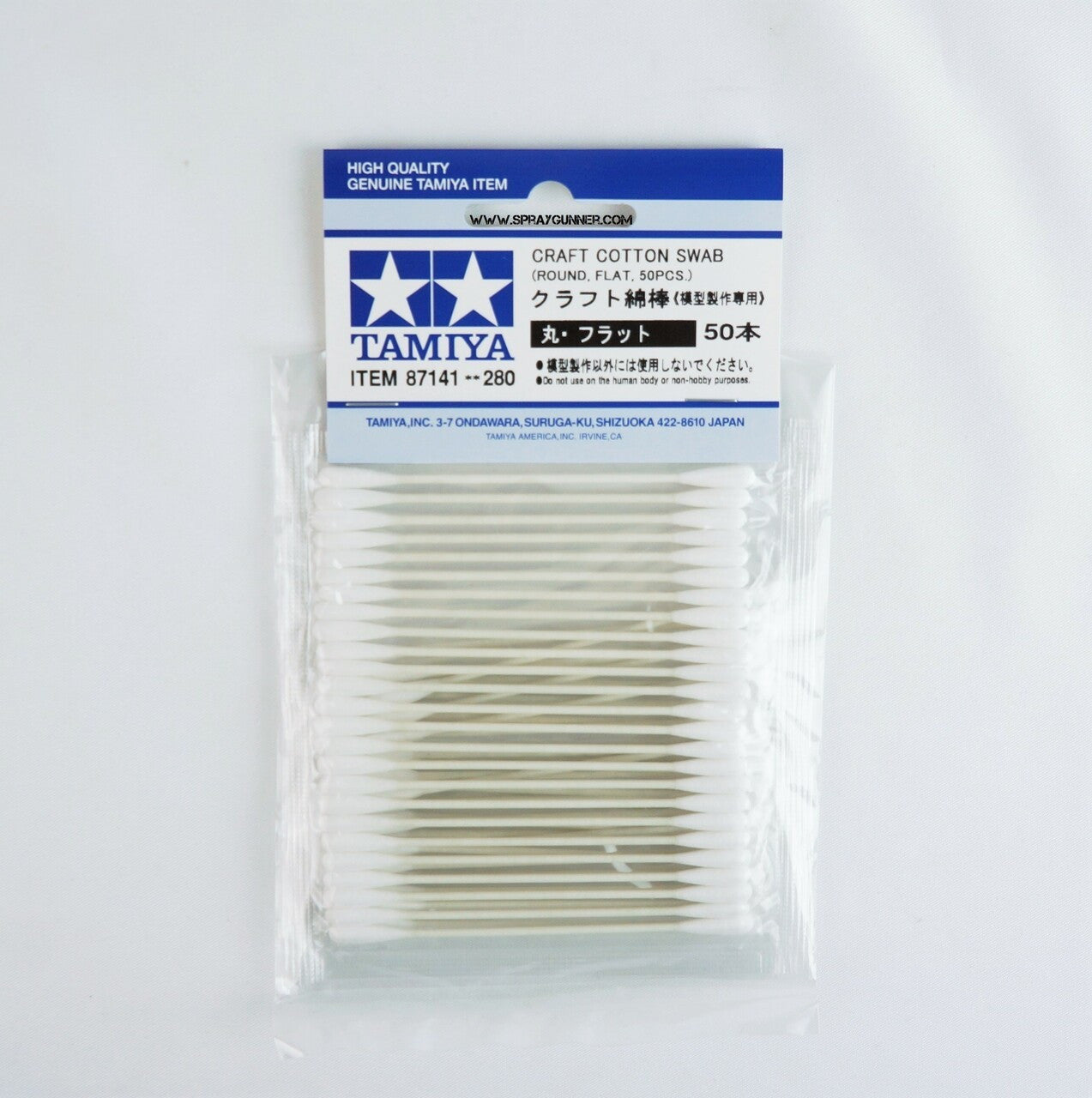 Tamiya Craft Cotton Swabs (Round, Flat, 50PCS)