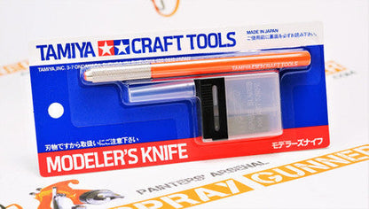 Cuchillo de modelismo Tamiya naranja fluorescente edición limitada