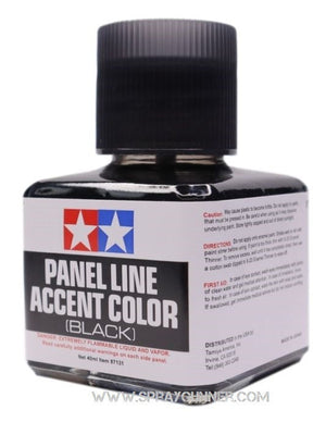 Tamiya Panel Line Accent Color Black - SprayGunner