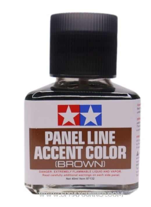 Tamiya Panel Line Accent Color Brown - SprayGunner