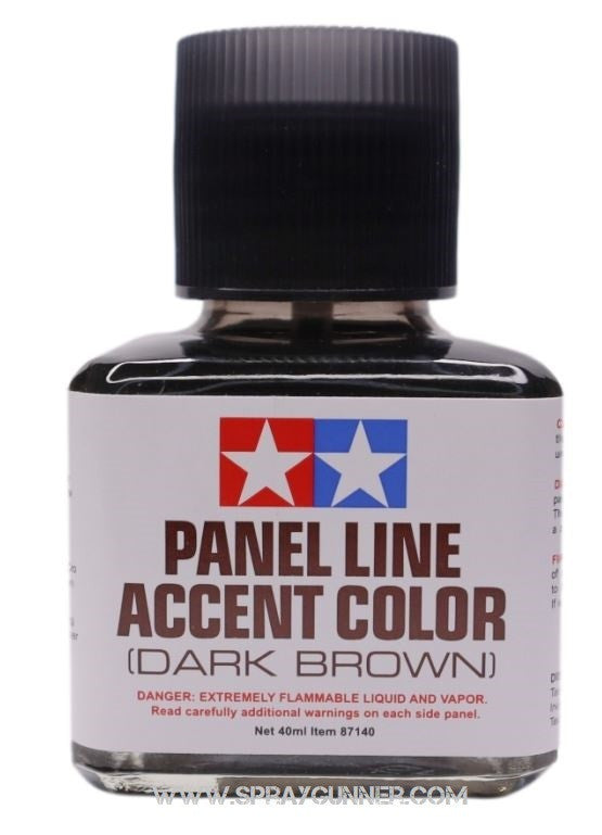 Tamiya Panel Line Accent Color Dark Brown - SprayGunner