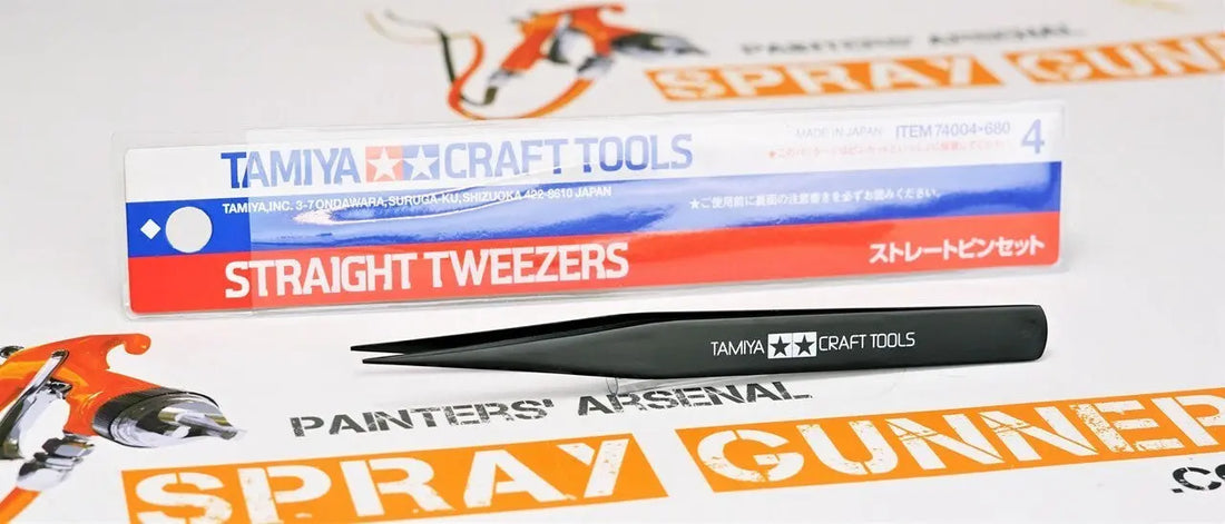 Tamiya Straight Tweezers - SprayGunner