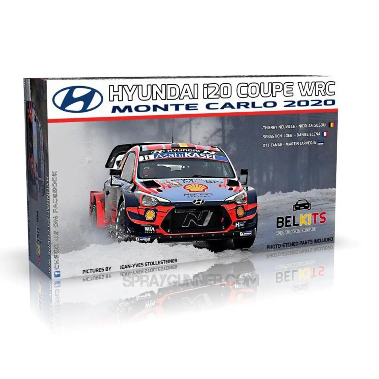 1/24 Hyundai I20 Coupe WRC Monte Carlo 2020 Neuville / Loeb / Tanak Model Kit BELKITS