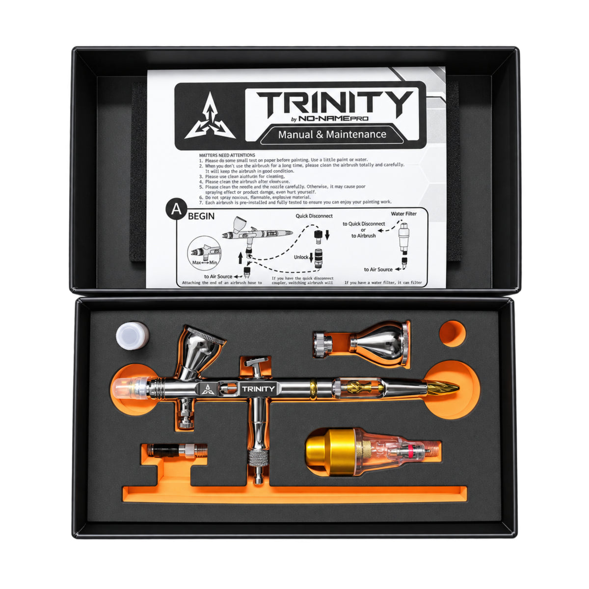 NO-NAME PRO TRINITY Dual-Action Airbrush Kit