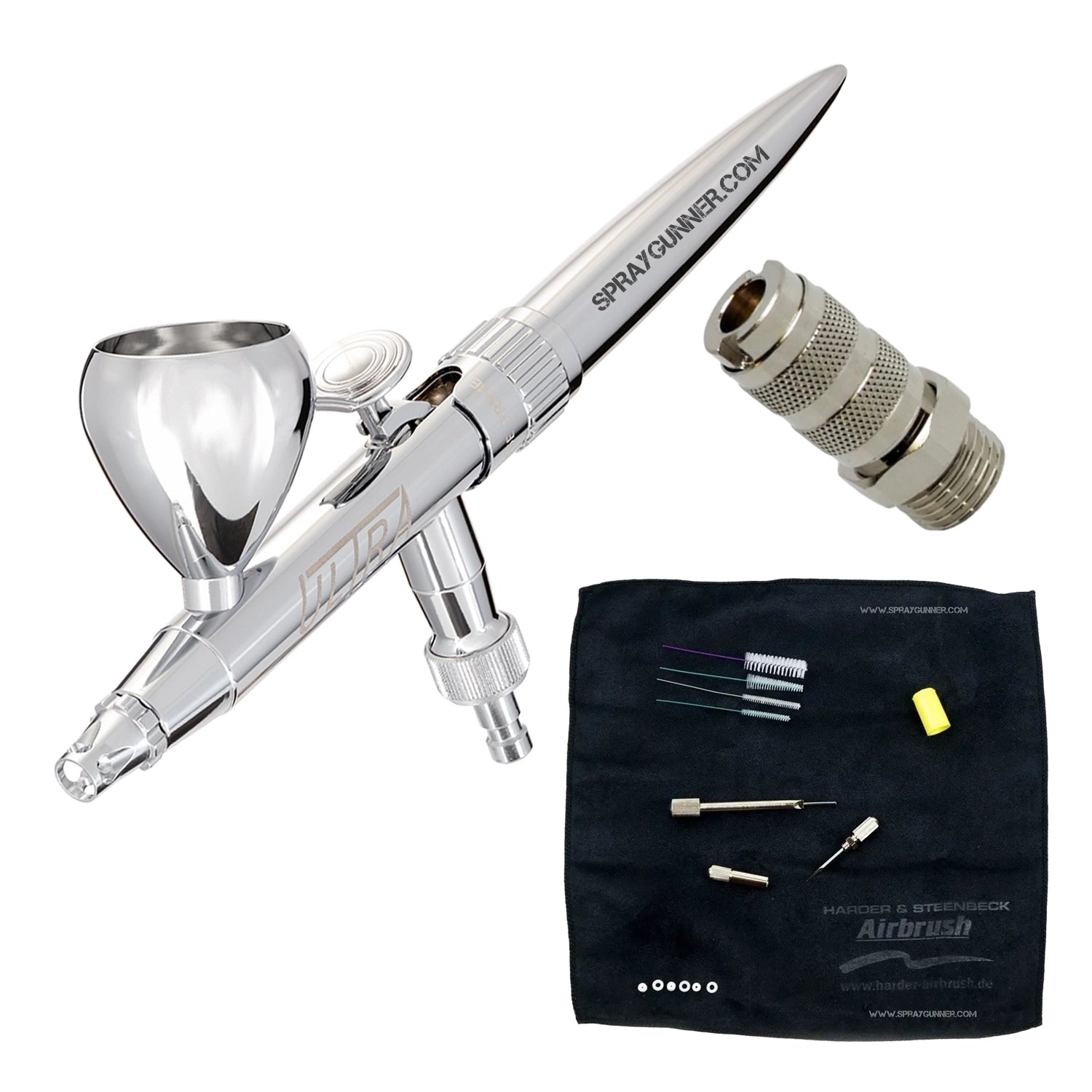 Tuned-up Ultra! Harder & Steenbeck ULTRA airbrush Bundle with new parts - SprayGunner