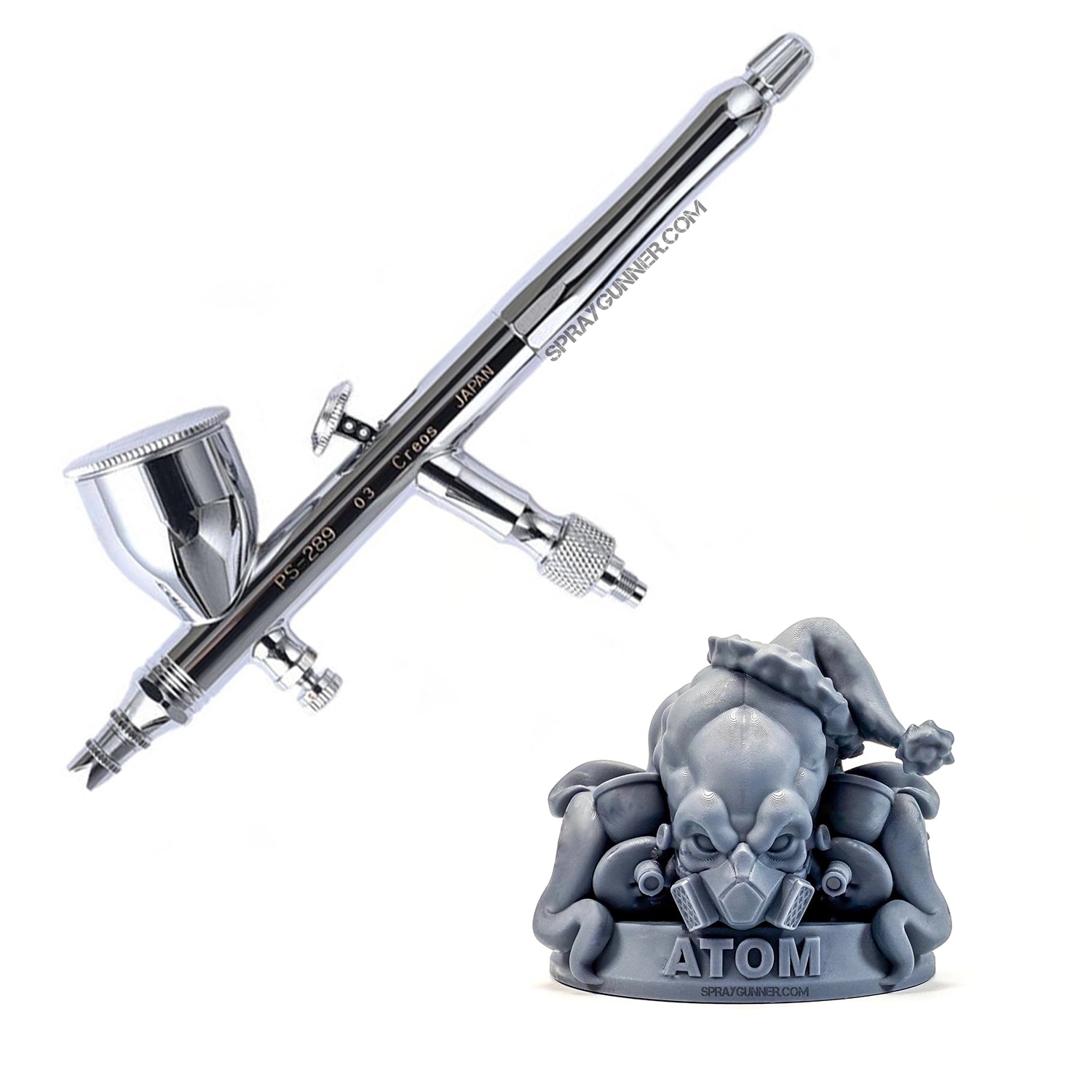 Used GSI Creos Mr. Airbrush Procon Boy PS-289 0.3mm Platinum GSI Creos Mr. Hobby at SprayGunner