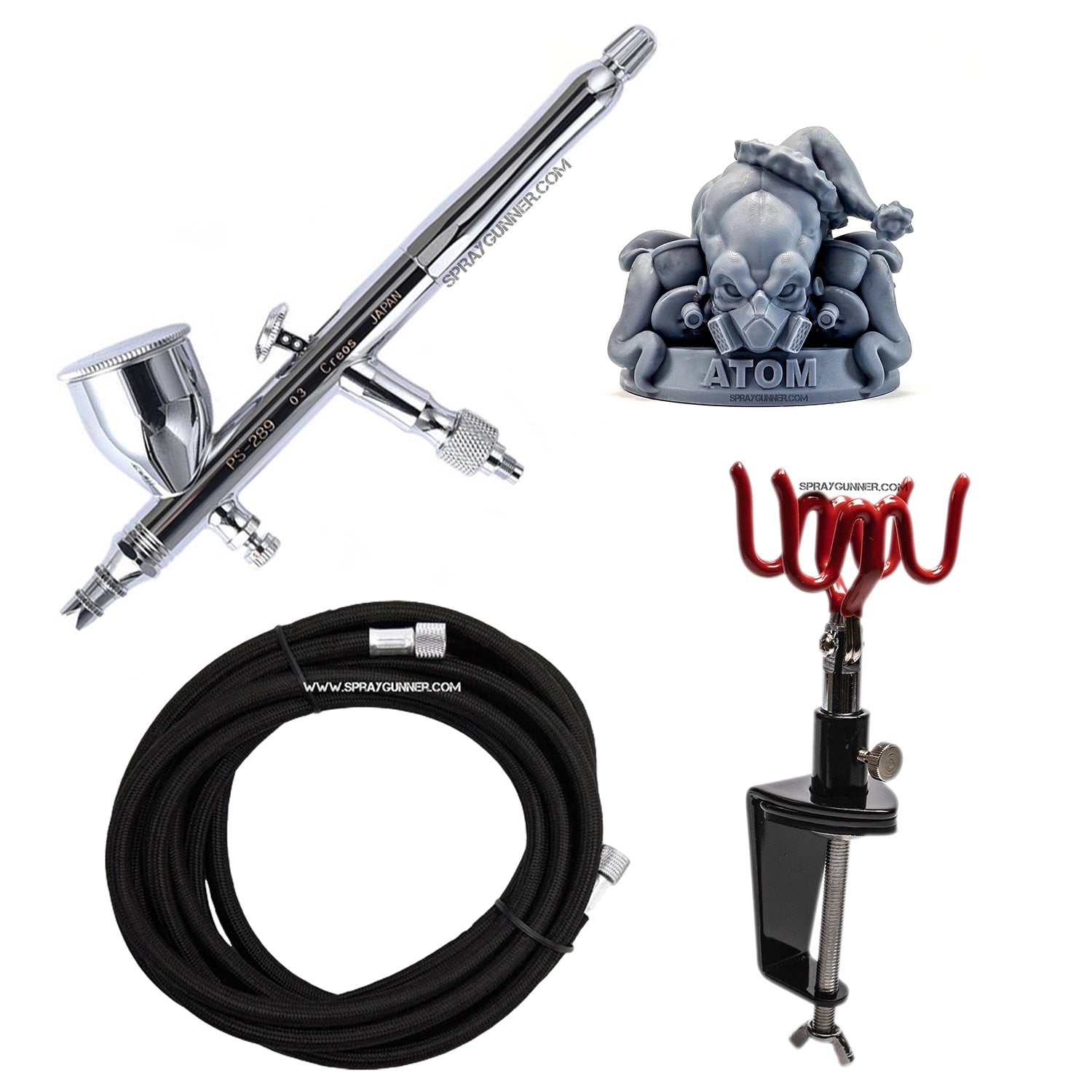 Used GSI Creos Mr. Airbrush Procon Boy PS-289 0.3mm Platinum GSI Creos Mr. Hobby at SprayGunner