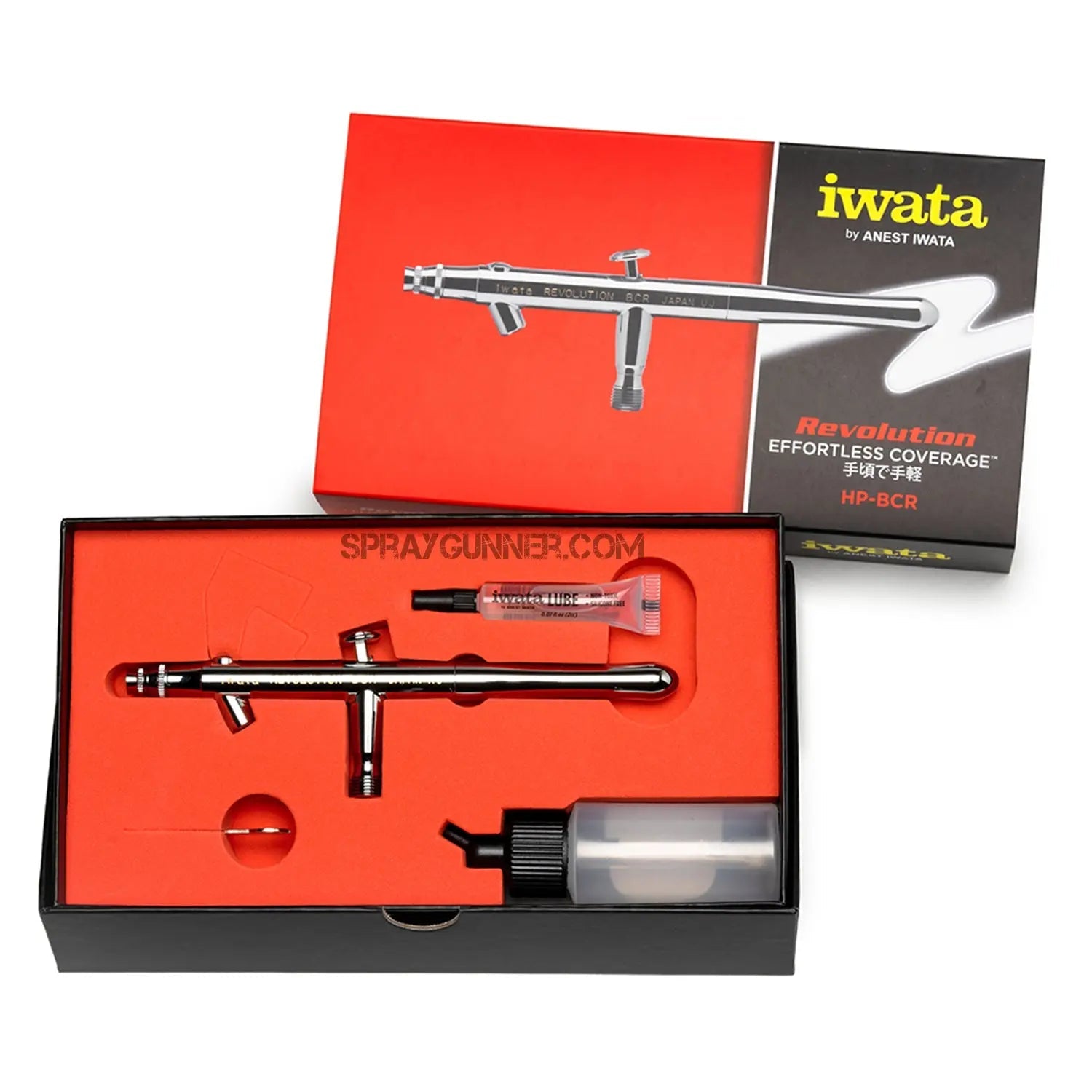 Used Iwata Revolution HP-BCR Siphon Feed Dual Action Airbrush - SprayGunner