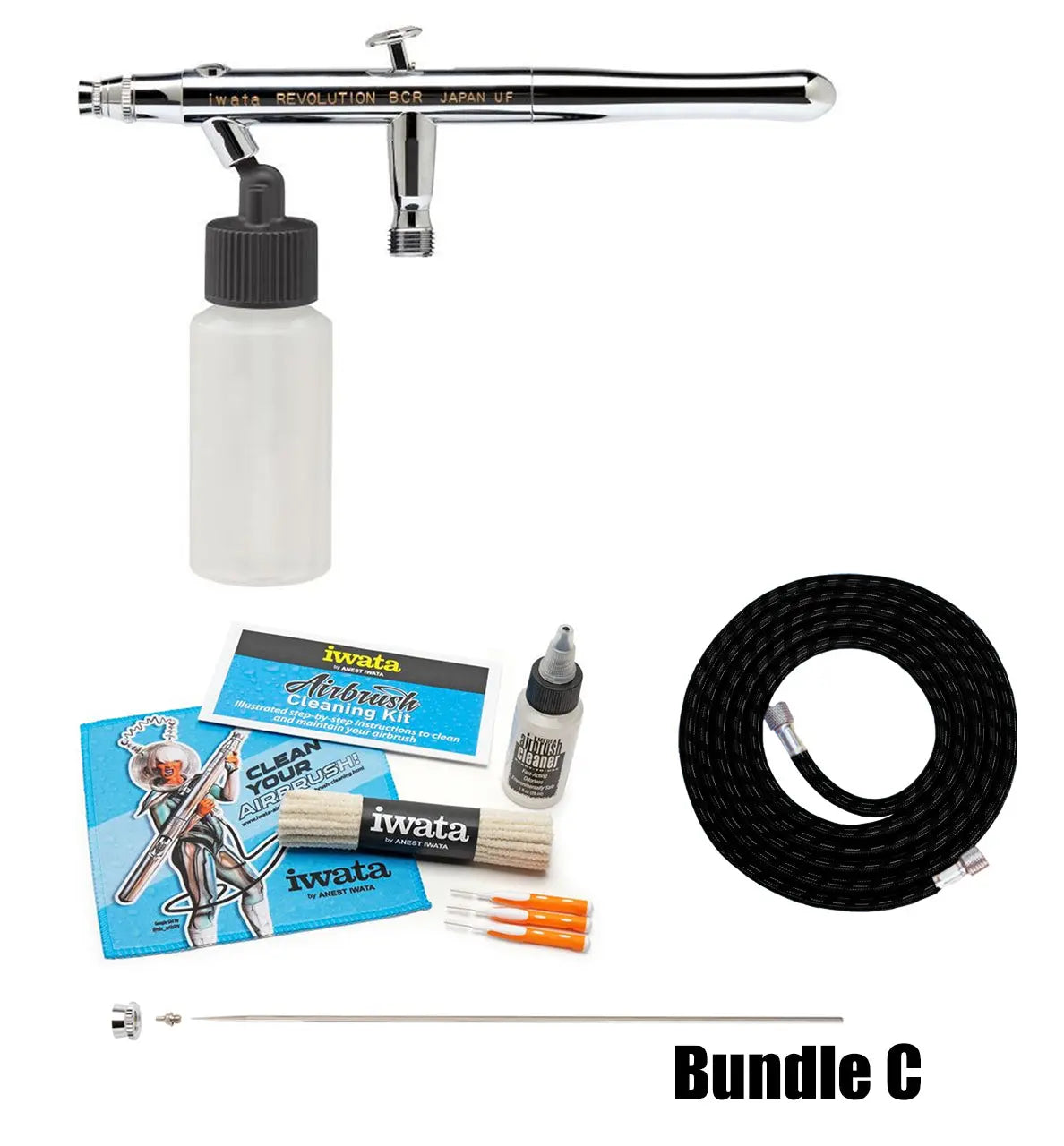 Used Iwata Revolution HP-BCR Siphon Feed Dual Action Airbrush - SprayGunner