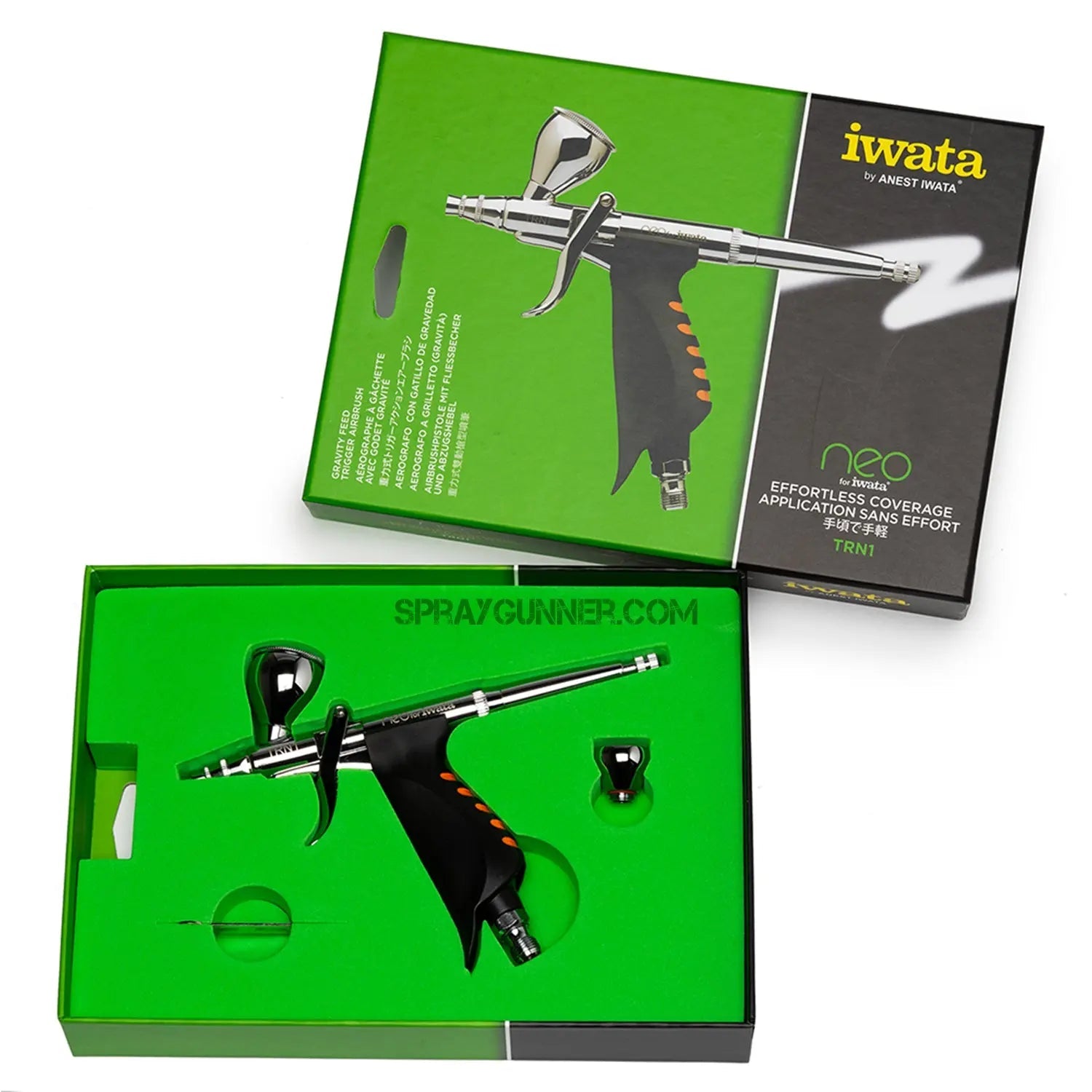 Used NEO for Iwata TRN1 Gravity Feed Trigger Airbrush (missing large lid) - SprayGunner