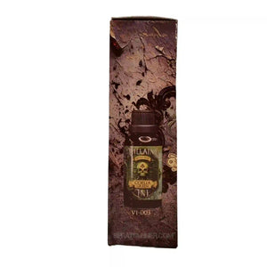 Side view of Villainy Ink Enamel Wash Coelia Green 30mL box showing product bottle image and branding for model and figure painting.