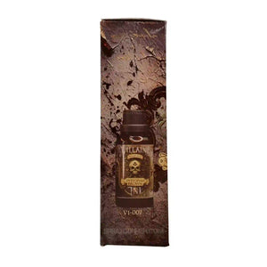 Side view of Villainy Ink Enamel Wash packaging showing 30mL Dystopian Brown bottle, perfect for rust, grime, and decay effects in model painting.