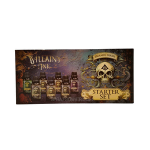 Villainy Ink Starter Set enamel washes and effects kit with 7x30mL bottles for miniature painting and hobby model detailing.
