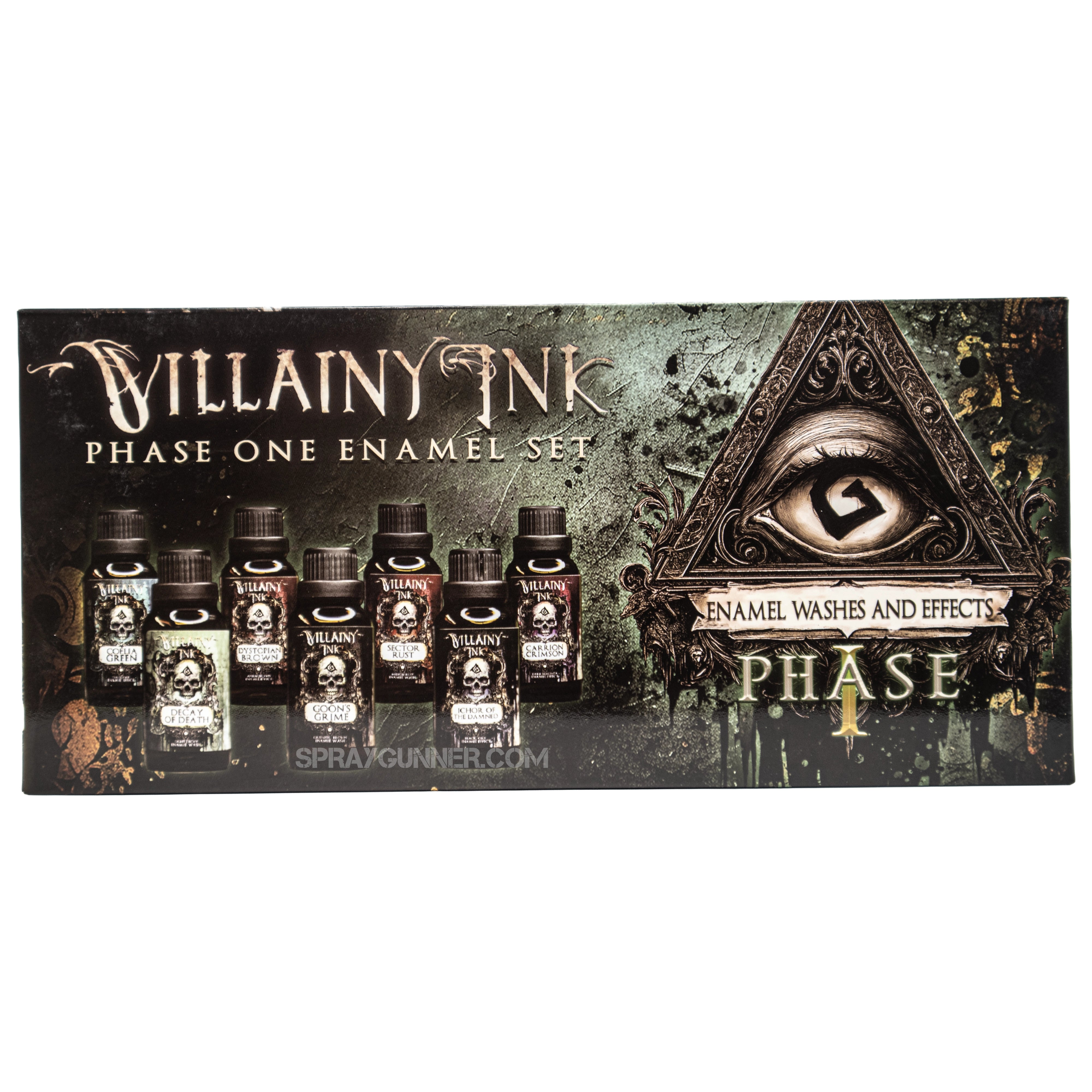 Villainy Ink Phase I Set | Enamel Washes Effects | Miniature Painting Tool