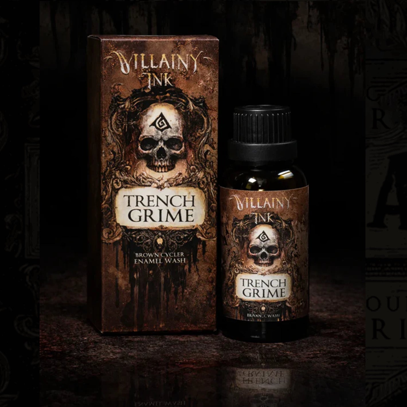Villainy Ink Enamel Wash: Trench Grime (30mL)