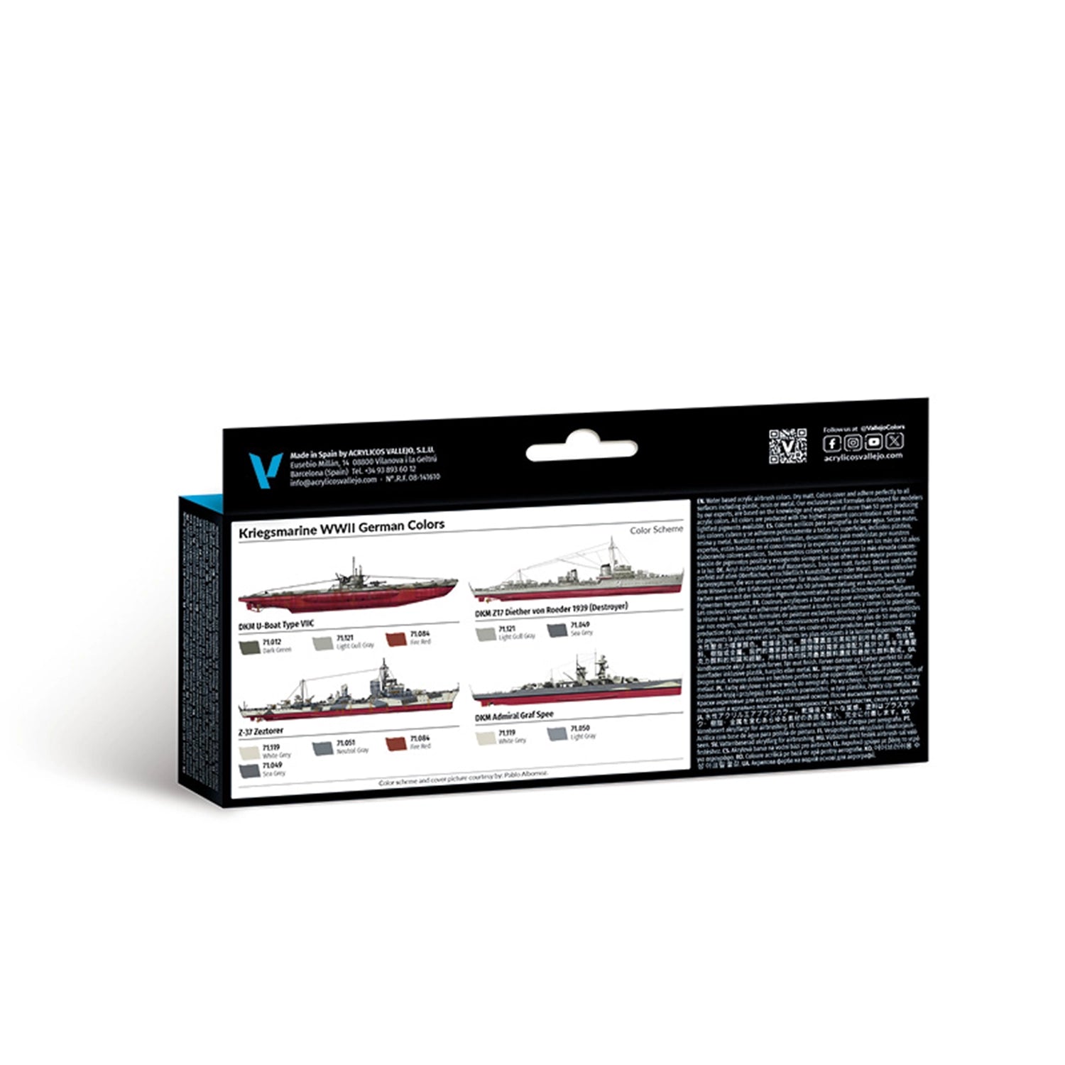 Vallejo Model Air Set: Kriegsmarine WWII German Colors Vallejo at SprayGunner