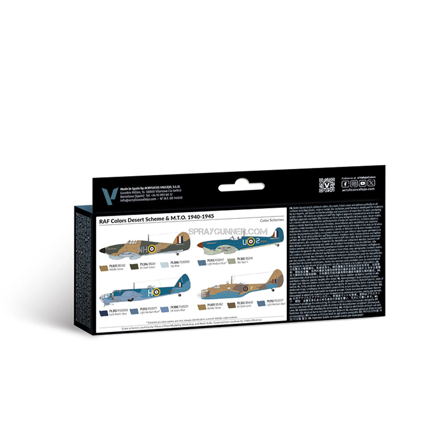 Vallejo Model Air Set: RAF colors Desert Scheme & M.T.O. 1940-1945 Vallejo at SprayGunner