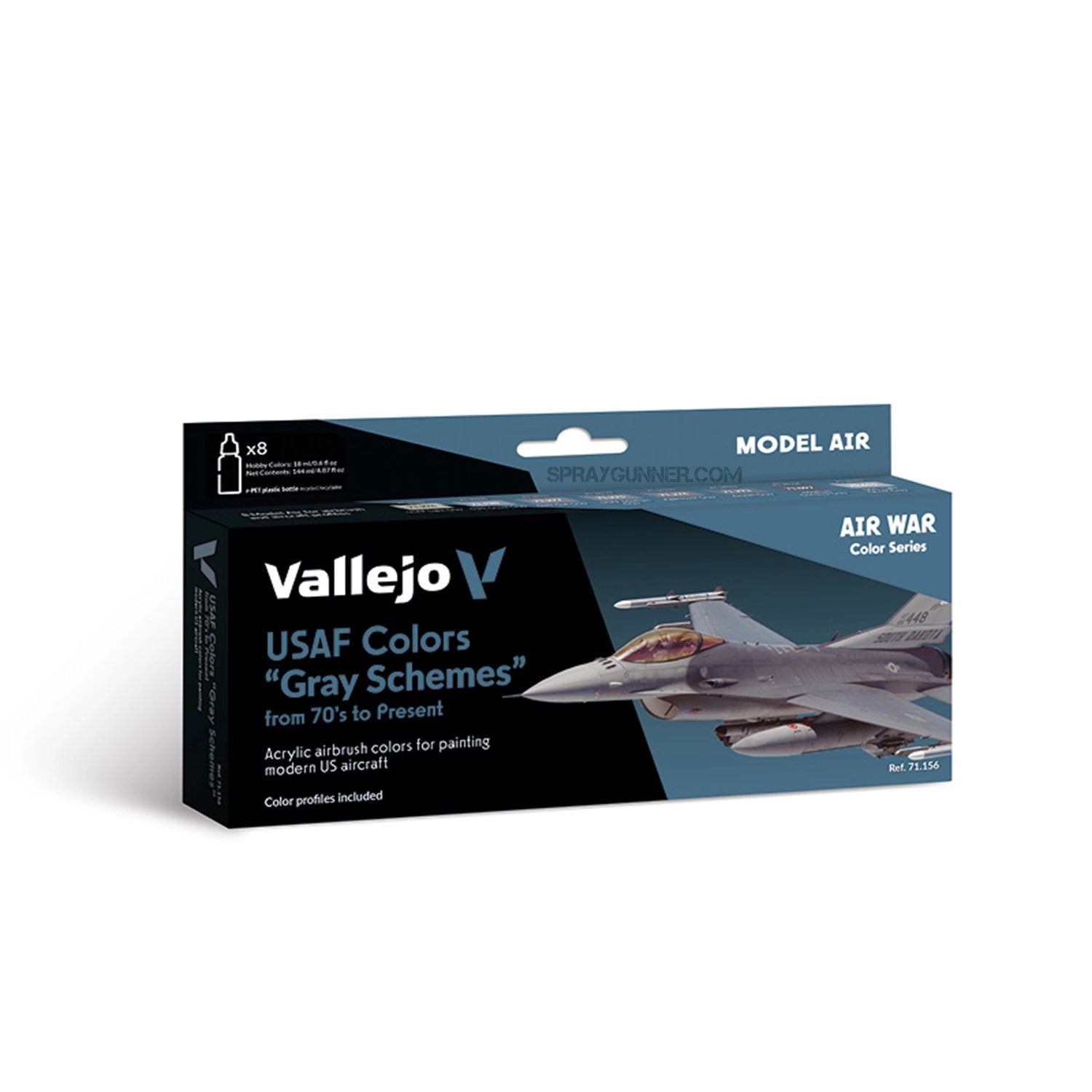 Vallejo Model Air Set: USAF colors “Grey Schemes” from 70’s to present Vallejo at SprayGunner