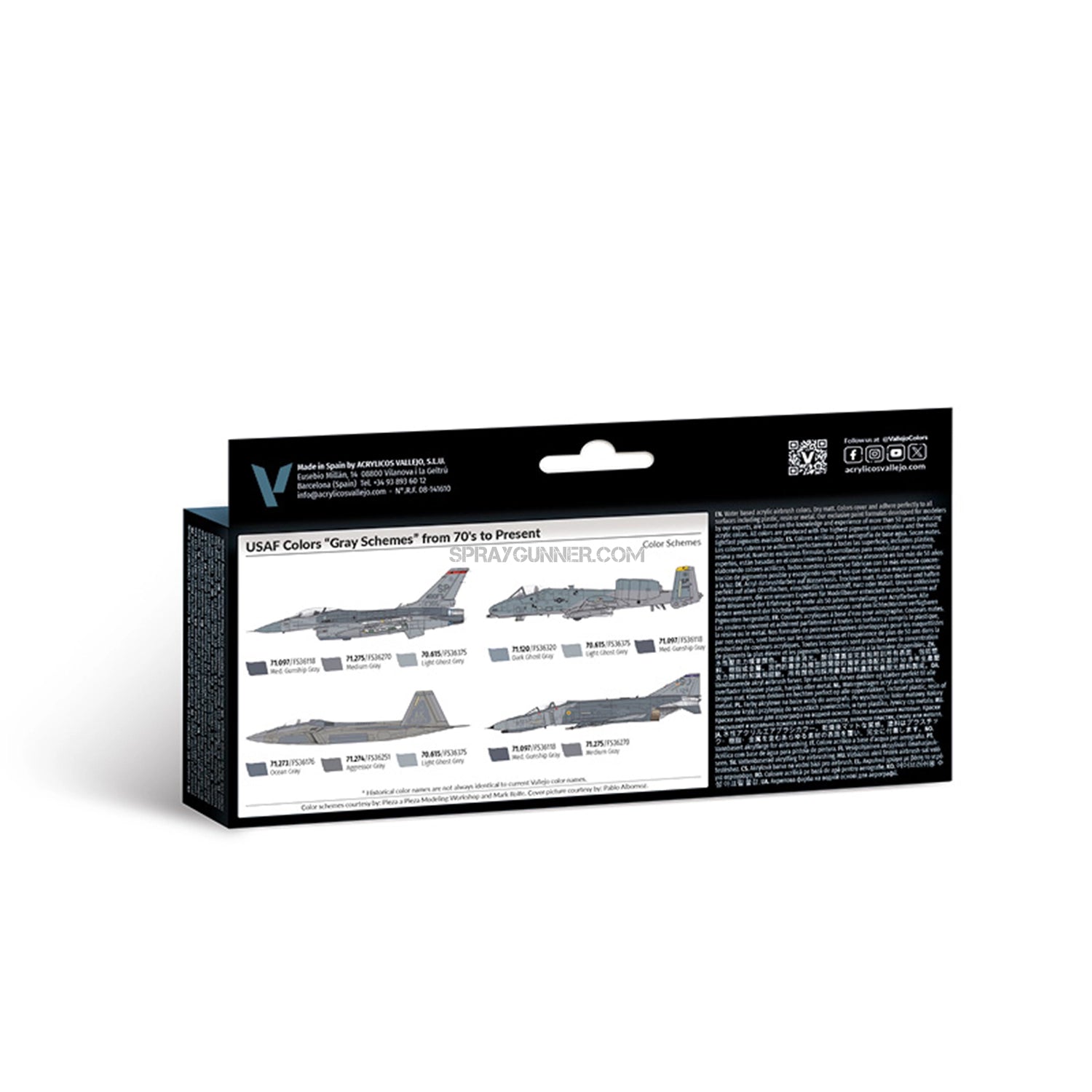Vallejo Model Air Set: USAF colors “Grey Schemes” from 70’s to present Vallejo at SprayGunner