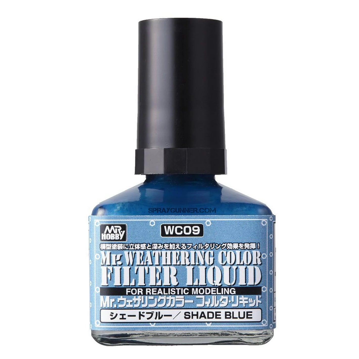 GSI Creos Mr.Weathering Color Model Paint: Filter Liquid Shade Blue - SprayGunner