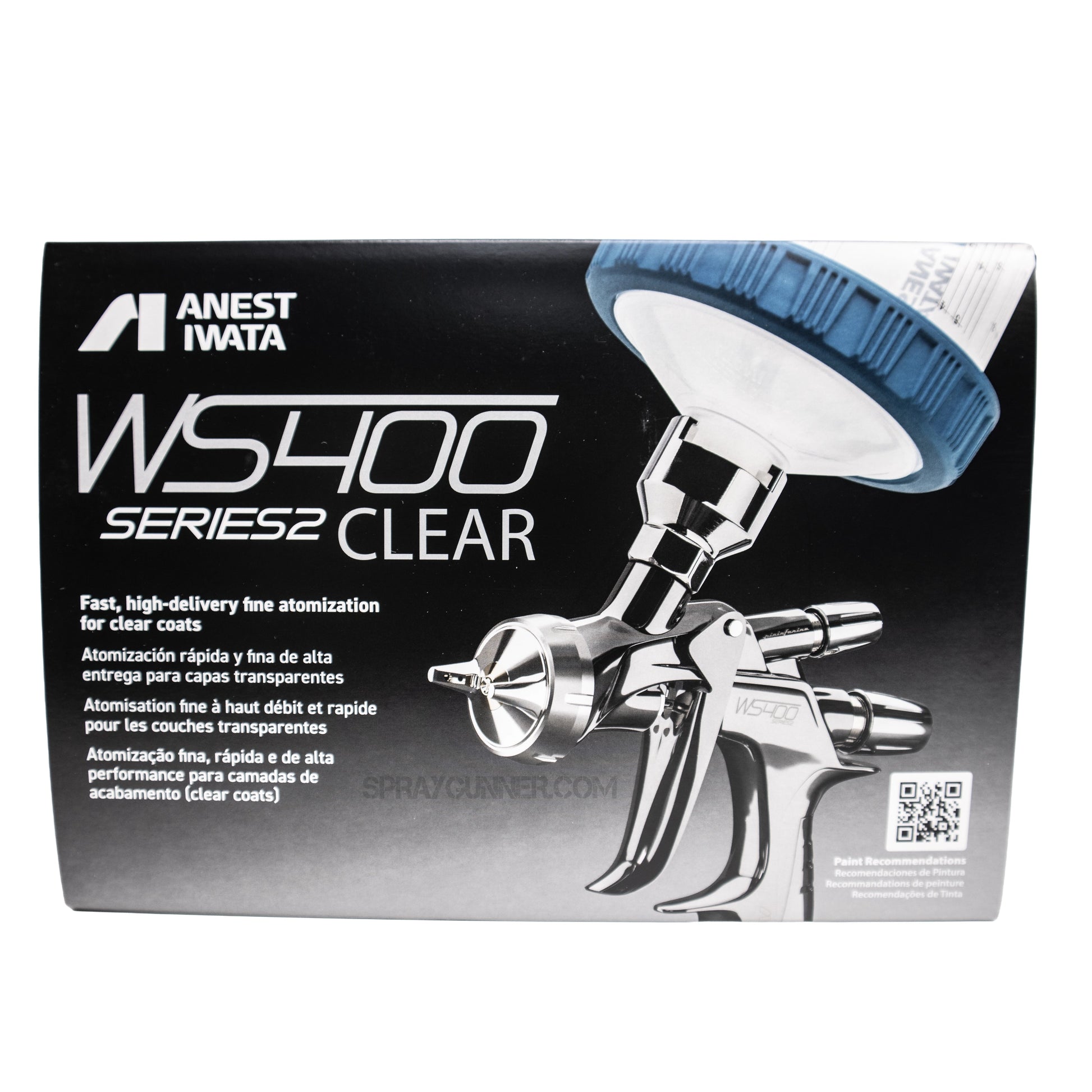 Open Box Anest Iwata WS-400 Series 2 Clear Spray Gun Eco Set (Supernova Replacement) (comes with METAL CUP)) Anest Iwata at SprayGunner