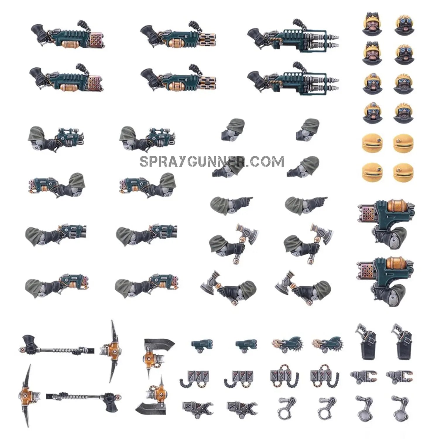 Warhammer 40k NECROMUNDA: Ironhead Squat Prospectors Weapons & Upgrades Games Workshop