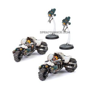 Warhammer 40k NECROMUNDA: Ironhead Squat Svenotar Scout Trikes Games Workshop