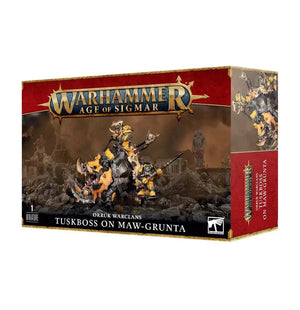 Warhammer Age of Sigmar Orruk Warclans: Tuskboss on Maw-Grunta