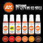 AK Interactive Inferno and Red Models Set (x6)