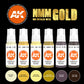 AK Interactive NMM (Non Metallic Metal) Gold Set (x6)