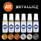 AK Interactive Metallics Colors Set (x6)