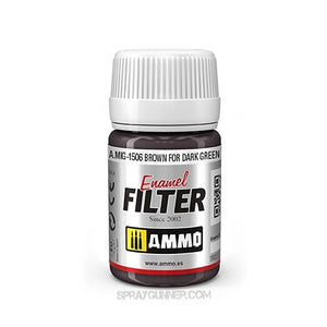 AMMO by MIG Filter Brown for Dark Green