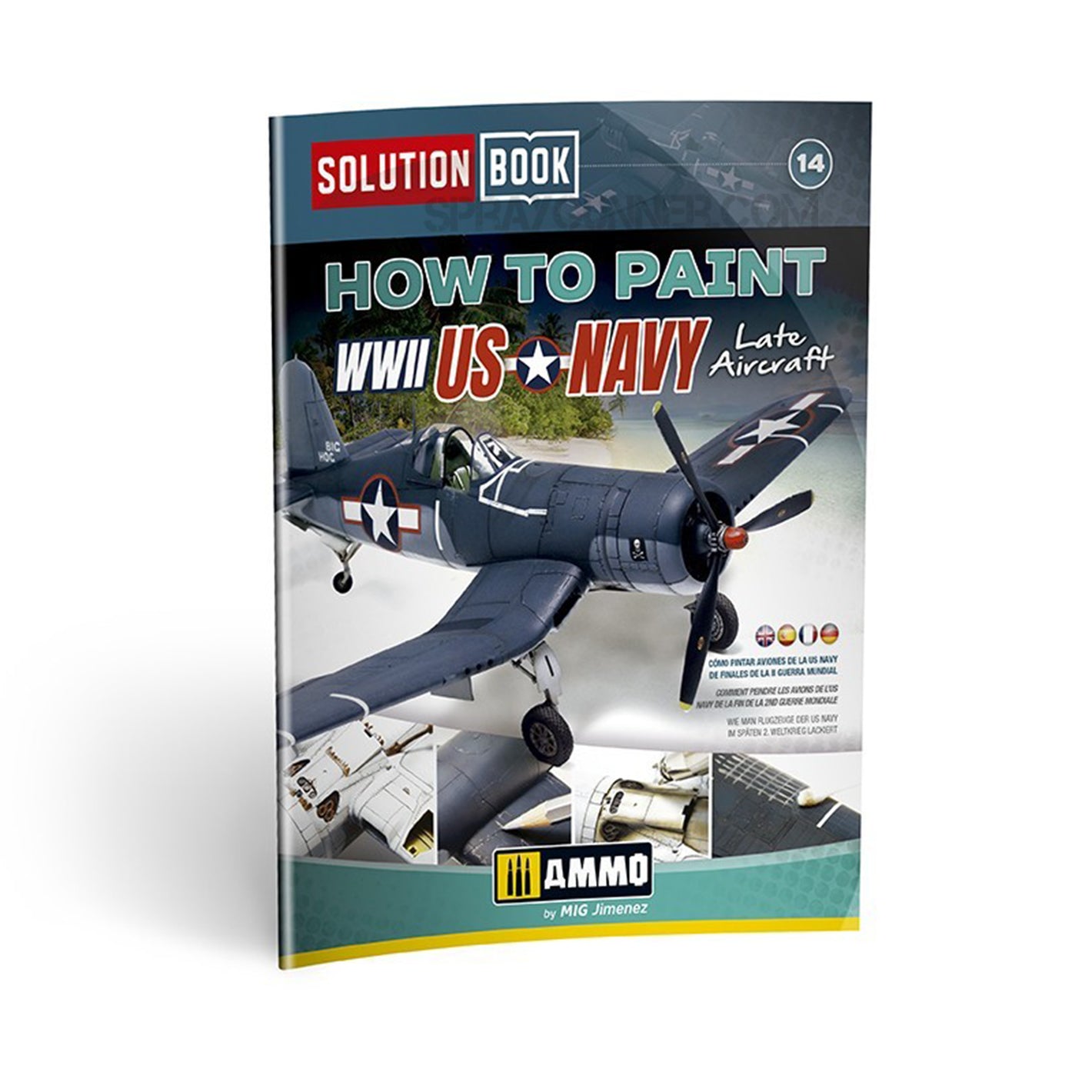 AMMO by MIG SOLUTION BOOK 14 - How to Paint US Navy WWII Late (Multilingual) AMMO by Mig Jimenez