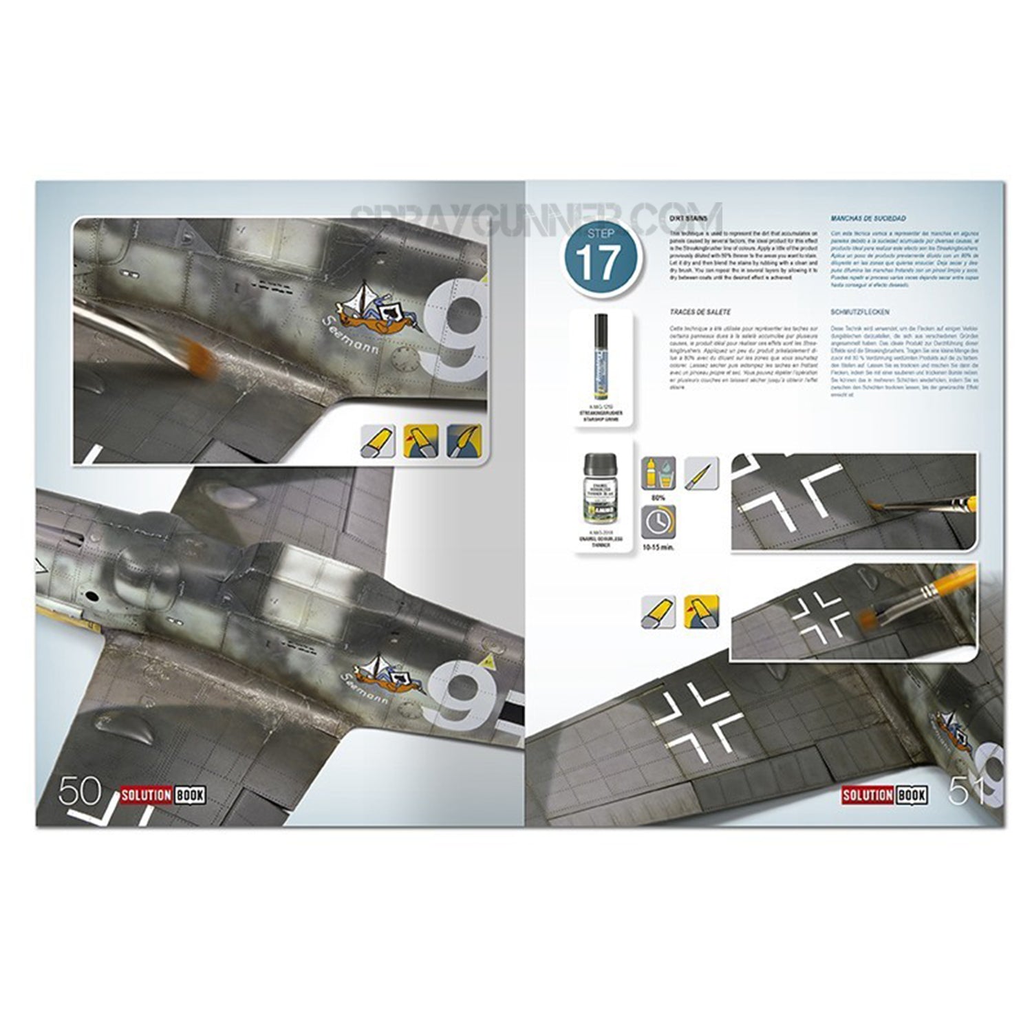 AMMO by MIG SOLUTION BOOK 18 - How to Paint WWII Luftwaffe Mid War Aircraft (Multilingual) AMMO by Mig Jimenez