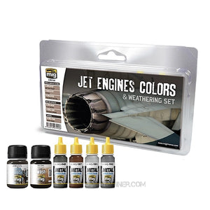 AMMO by MIG Jet Engines Colors and Weathering Set AMMO by Mig Jimenez