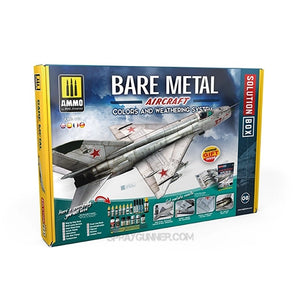 AMMO by MIG Solution Box - HOW TO PAINT BARE METAL AIRCRAFT. COLORS AND WEATHERING SYSTEM SOLUTION BOX AMMO by Mig Jimenez