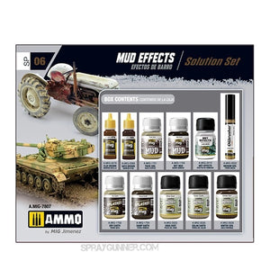 AMMO by MIG Weathering Sets MUD EFFECTS. SOLUTION SET