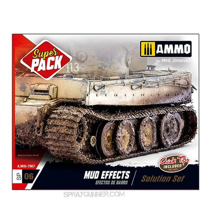AMMO by MIG Weathering Sets MUD EFFECTS. SOLUTION SET AMMO by Mig Jimenez