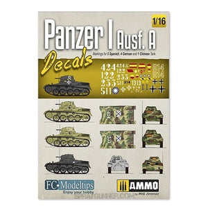 AMMO by MIG Decal Sheets - Panzer I AUSF. A. Decals 1/16 AMMO by Mig Jimenez