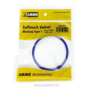 AMMO by MIG Accessories SOFTOUCH VELVET MASKING TAPE 1 (2mm X 25M) AMMO by Mig Jimenez