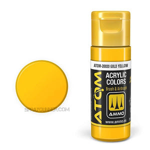 ATOM Acrylic Colors: Gold Yellow AMMO by Mig Jimenez