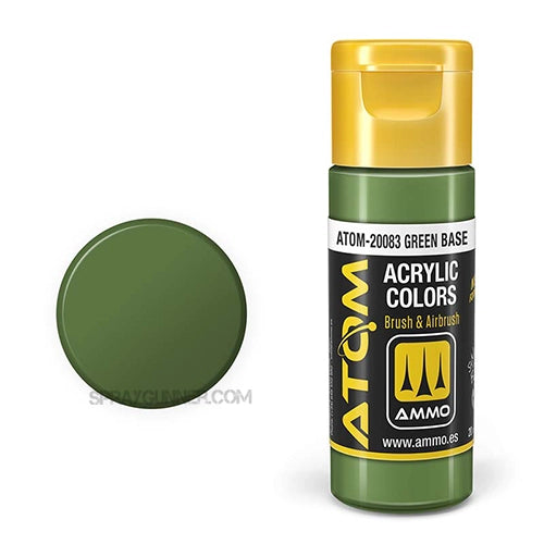 ATOM Acrylic Colors: Green Base AMMO by Mig Jimenez