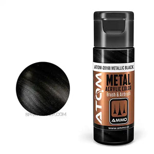 ATOM Acrylic Colors: METALLIC Black AMMO by Mig Jimenez